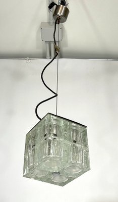 Clear Murano Glass Pendant Lamp from Poliarte, 1970s-OT-1314797