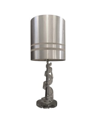 Clear Murano Glass Spiral Table Lamp by Angelo Brotto for Esperia, 1970s-NMK-581801