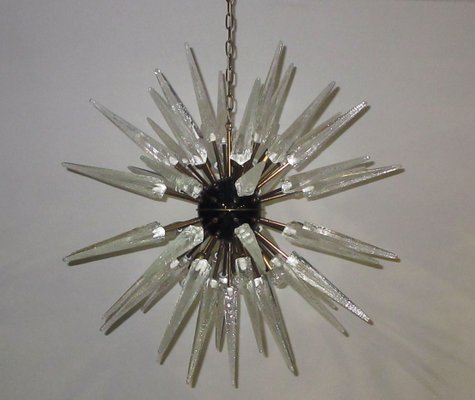 Clear Murano Glass Sputnik Chandelier, 1980s-FHZ-576035