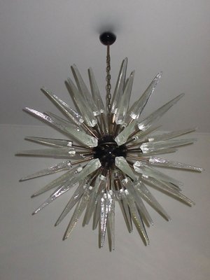 Clear Murano Glass Sputnik Chandelier, 1980s-FHZ-576035