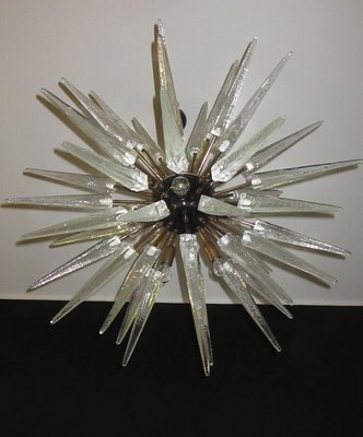 Clear Murano Glass Sputnik Chandelier, 1980s-FHZ-576035