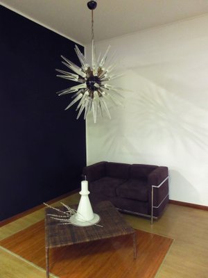 Clear Murano Glass Sputnik Chandelier, 1980s-FHZ-576035