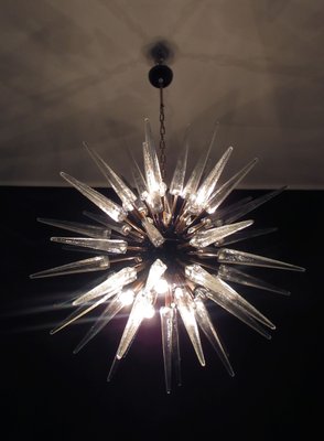 Clear Murano Glass Sputnik Chandelier, 1980s-FHZ-576035