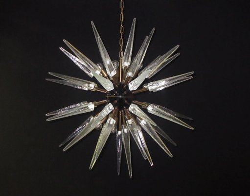 Clear Murano Glass Sputnik Chandelier, 1980s-FHZ-576035