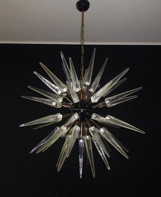 Clear Murano Glass Sputnik Chandelier, 1980s-FHZ-576035