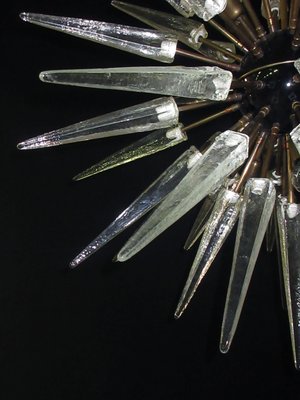 Clear Murano Glass Sputnik Chandelier, 1980s-FHZ-576035