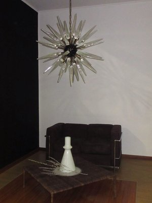 Clear Murano Glass Sputnik Chandelier, 1980s-FHZ-576035