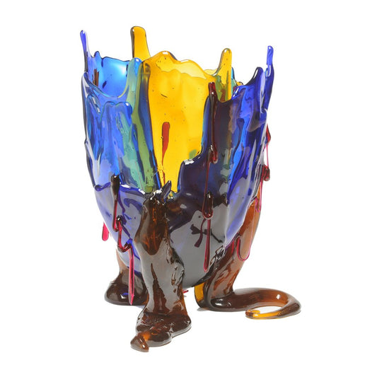 Clear Special Extracolor Clear Light Blue, Amber, Clear Blue, Clear Fuchsia Vase by Gaetano Pesce for Fish Design