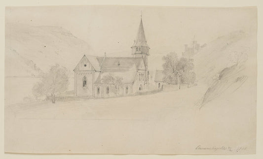 Clemens Chapel near Trechtingshausen, 1855, Pencil