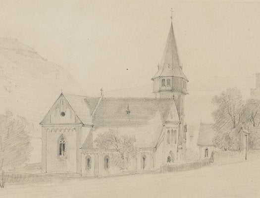 Clemens Chapel near Trechtingshausen, 1855, Pencil-OJR-1273328