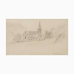 Clemens Chapel near Trechtingshausen, 1855, Pencil-OJR-1273328