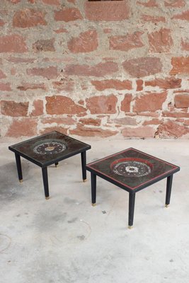 Clock & Barometer Side Tables from Maison Demichel, 1950s, Set of 2-WEQ-1137342