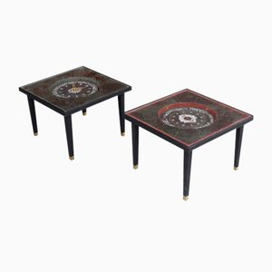 Clock & Barometer Side Tables from Maison Demichel, 1950s, Set of 2-WEQ-1137342