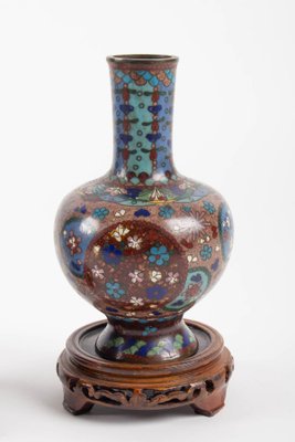 Cloisonné Bronze Vases, Japan, 1900s, Set of 2-WFS-744758