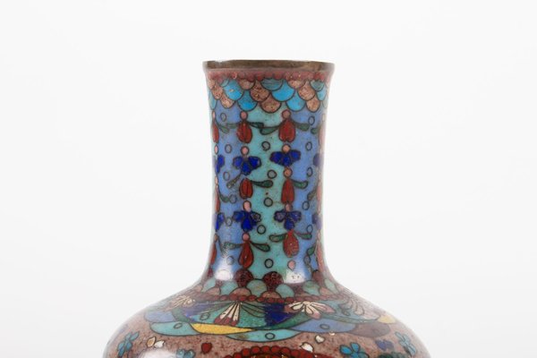 Cloisonné Bronze Vases, Japan, 1900s, Set of 2-WFS-744758