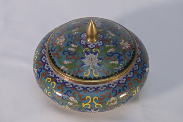 Cloisonne Enamel Candy Dish, 1960s-NEN-2017583