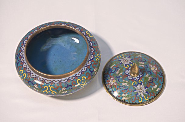 Cloisonne Enamel Candy Dish, 1960s-NEN-2017583