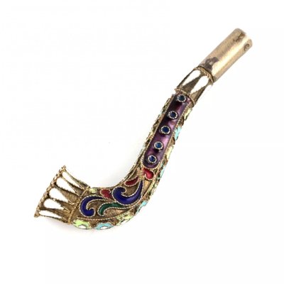 Cloisonne Enamel Silver Mouthpiece, Russia, 1920s-WMV-1129437