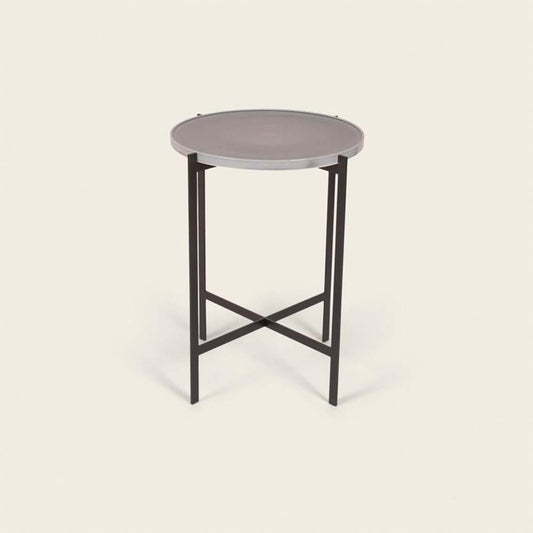 Cloudy Grey Porcelain Small Deck Table by OxDenmarq