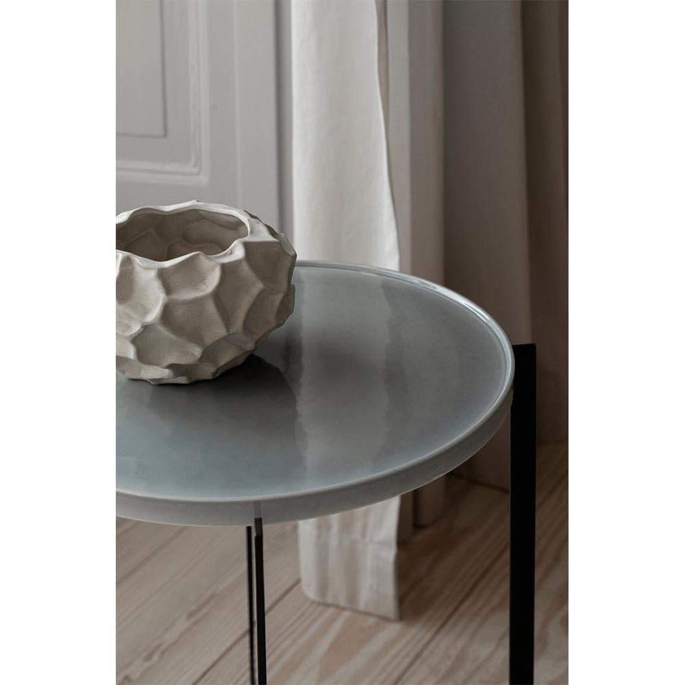 Cloudy Grey Porcelain Small Deck Table by OxDenmarq