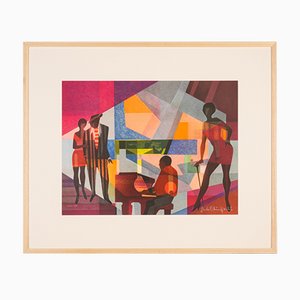 Club Night, Screen Print on Thick Paper, Framed-GPP-1066627