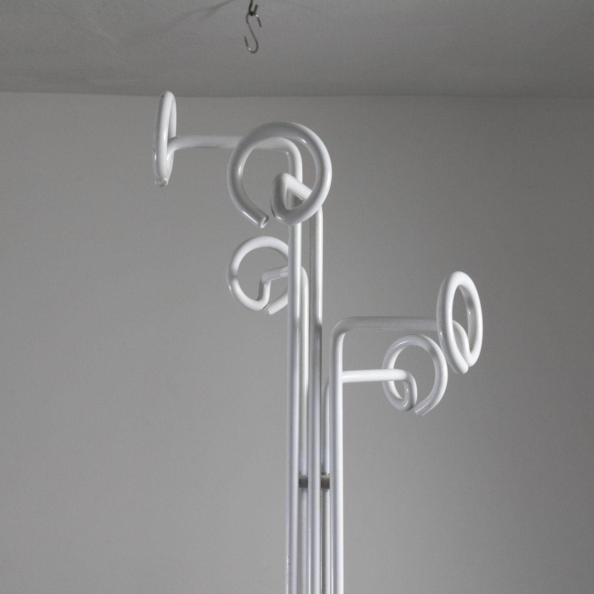 Coat Hanger in White Lacquered Metal, 1970s