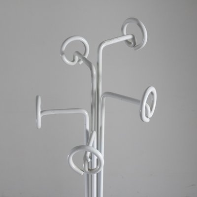 Coat Hanger in White Lacquered Metal, 1970s-SXX-1273211