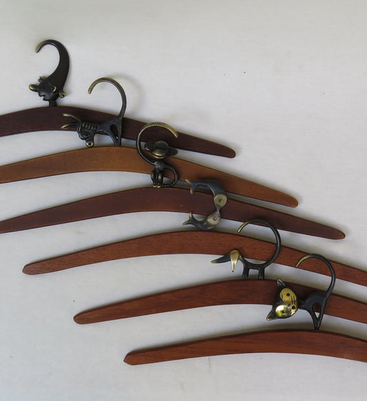 Coat Hangers by Walter Bosse, 1950s, Set of 6