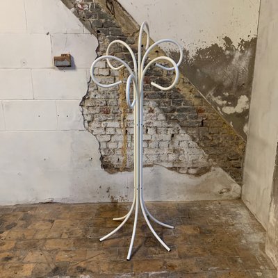 Coat Holder in White Lacquered Metal, 1980s-NJY-1748863