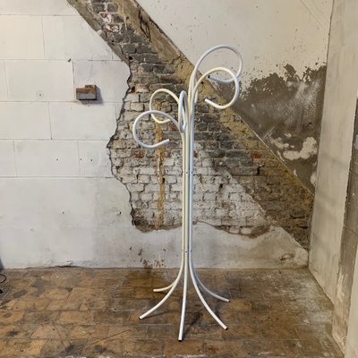 Coat Holder in White Lacquered Metal, 1980s-NJY-1748863