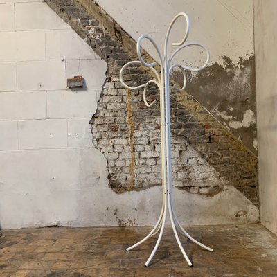 Coat Holder in White Lacquered Metal, 1980s-NJY-1748863