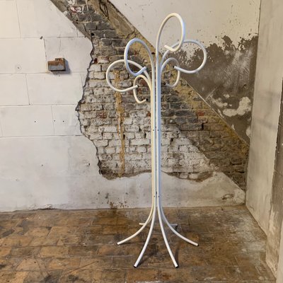 Coat Holder in White Lacquered Metal, 1980s-NJY-1748863