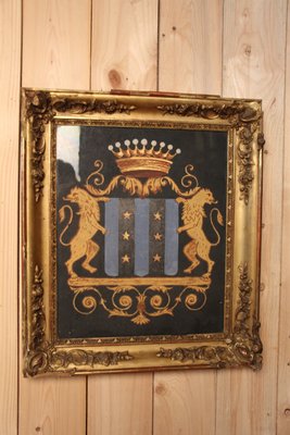 Coat of Arms, 1800s, Watercolor and Gouache, Framed-KMQ-1449654