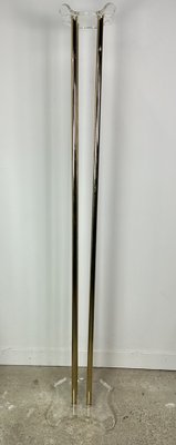 Coat Rack in Gilt Metal and Acrylic Glass, 1980s-RWZ-1734345