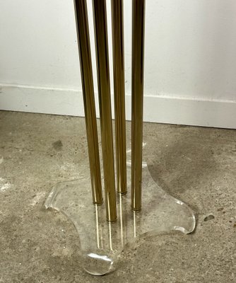 Coat Rack in Gilt Metal and Acrylic Glass, 1980s-RWZ-1734345