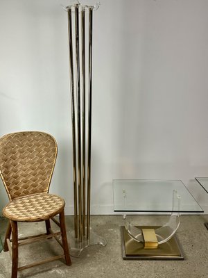 Coat Rack in Gilt Metal and Acrylic Glass, 1980s-RWZ-1734345