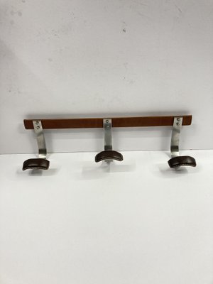 Coat Rack in Leather by Jacques Adnet, 1950s-VRR-1786578