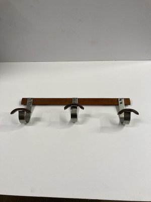 Coat Rack in Leather by Jacques Adnet, 1950s-VRR-1786578