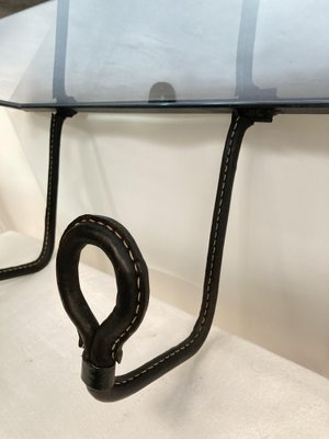 Coat Rack in Leather by Jacques Adnet, 1950s-VRR-1786755