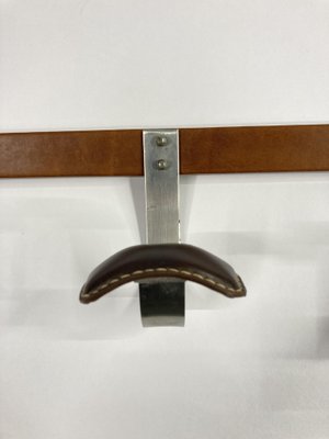 Coat Rack in Leather by Jacques Adnet, 1950s-VRR-1786578