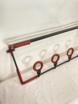 Coat Rack in Leather by Jacques Adnet, 1950s-VRR-1786760