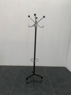 Coat Rack in Steel and Anthracite Lacquer, 1970s-IJR-1000050