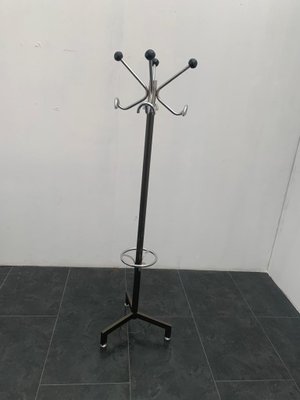 Coat Rack in Steel and Anthracite Lacquer, 1970s-IJR-1000050