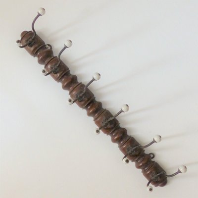 Coat Rack in Wood and Porcelain, 1850-1880-WK-1058039