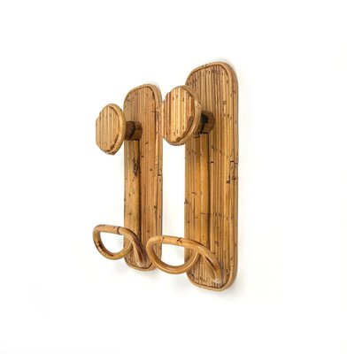 Coat Rack Stands in Bamboo and Rattan, Italy, 1970s, Set of 3-LYQ-1419253