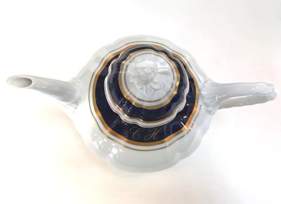 Cobalt & 24K Gold Porcelain Service from Bidasoa, 1980s, Set of 84-TS-771657