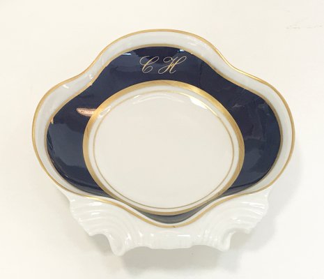 Cobalt & 24K Gold Porcelain Service from Bidasoa, 1980s, Set of 84-TS-771657