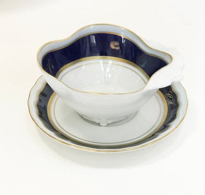 Cobalt & 24K Gold Porcelain Service from Bidasoa, 1980s, Set of 84-TS-771657