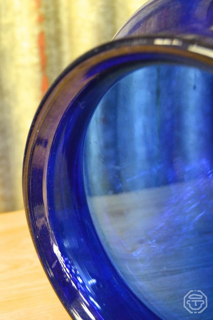 Cobalt Blue Glass Vase, 1980s