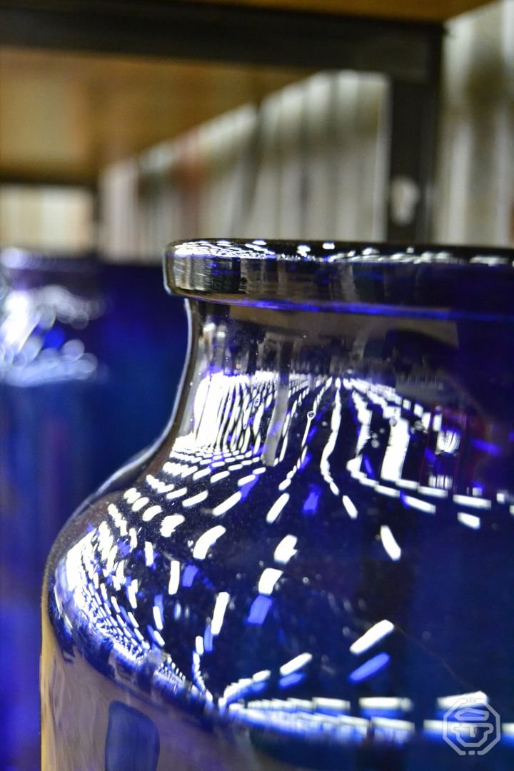 Cobalt Blue Glass Vase, 1980s